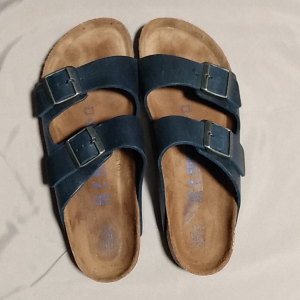 Birkenstock Arizona softbed women 11 narrow, navy blue